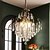 economico Candelabri di Cristallo-Lampadario moderno a sospensione a goccia di cristallo, lampadario a 6 luci dorato per sala da pranzo, soggiorno, camera da letto, atrio e ingresso.