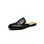 cheap Loafers-Men's Black Croc-Embossed Wedding Mule Loafers Tassel Slip-On Dress Shoes Classic Formal Backless Shoes for Groom, Groomsmen, Church Wedding, Garden Ceremony, Reception Evening Wear