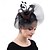 billige Fascinatorer-fascinators polyester Bryllup Årgang søt stil Retro Rød Med Fjær Hodeplagg Hodeplagg
