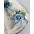 cheap Wedding Accessories-Men's Wedding Boutonniere and Wrist Corsage Set in Dusty Blue Light Blue Faux Floral Polyester Fabric for Grooms, Prom, Party &amp; Evening Formal Occasions