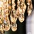economico Candelabri di Cristallo-Lampadario moderno a sospensione a goccia di cristallo, lampadario a 6 luci dorato per sala da pranzo, soggiorno, camera da letto, atrio e ingresso.