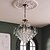 economico Candelabri di Cristallo-Lampadario moderno a sospensione a goccia di cristallo, lampadario a 6 luci dorato per sala da pranzo, soggiorno, camera da letto, atrio e ingresso.