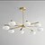 economico Modello sputnik-Lampadario Sputnik a 6/8 luci con globo dorato, lampadario a sospensione moderno di metà secolo, lampadario in ottone spazzolato, lampadario a sospensione con sfera in vetro bianco latte da soffitto