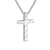 ieftine Accesorii-Colier bărbătesc din oțel inoxidabil cu pandantiv cruce, bijuterii religioase multicolore, lanț creștin minimalist pentru aniversarea a 250 de ani de la SUA, Ziua Independenței, ținută casual, stil de călătorie și vacanță