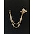 abordables Mariage ACC-Broche de revers pour homme en alliage, ornée d'une rose et d'une chaînette, accessoire de costume pour mariage et soirée, disponible en plusieurs couleurs, élégante broche florale pour occasions formelles.