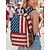 cheap Accessories-Unisex Polyester Printed Backpack, Vintage American Flag Design, Large Capacity, Durable, Ideal for 250th Anniversary, Independence Day, Everyday Travel &amp; Outdoor Use