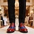 tanie Klasyczne Buty Eleganckie-Męskie, skórzane, eleganckie półbuty typu wingtip – najwyższej jakości skóra bydlęca, dwukolorowe, czerwono-niebieskie, elegancki styl oxford, wygodne, formalne buty dla mężczyzn, idealne na wesela, imprezy i do biura
