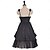 preiswerte Kleid-Gotisch Viktorianisch 19. Jahrhundert Tee-Länge Kleid Hexe Edelfrau Korsett Tailliert und ausgestellt Quadrathals Kostüm Damen Halloween Karneval Party Maskerade Retro-Mottoparty Erwachsene Kleid