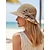 abordables Accesorios de vacaciones-Sombrero de paja bohemio para mujer con lazo: varios colores, plegable para transportarlo fácilmente, perfecto para uso informal y estilo de vacaciones en la playa.