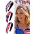 billige tilbehør-Boho polyester pandebånd til kvinder, flere amerikanske flagmønstre, let sommerhårpynt, perfekt til USA's 250-års jubilæum, uafhængighedsdag og hverdagstøj