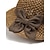 abordables Accesorios de vacaciones-Sombrero de paja bohemio para mujer con lazo: varios colores, plegable para transportarlo fácilmente, perfecto para uso informal y estilo de vacaciones en la playa.