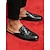 cheap Loafers-Men's Black Croc-Embossed Wedding Mule Loafers Tassel Slip-On Dress Shoes Classic Formal Backless Shoes for Groom, Groomsmen, Church Wedding, Garden Ceremony, Reception Evening Wear