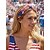 billige tilbehør-Boho polyester pandebånd til kvinder, flere amerikanske flagmønstre, let sommerhårpynt, perfekt til USA's 250-års jubilæum, uafhængighedsdag og hverdagstøj