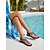 ieftine Femei-Sandale elegante negre cu bijuterii pentru femei - șlapi eleganți cu bareta în T și strasuri albastre cu cristale &amp;curea elastică la spate pentru vacanțe la piscină, plajă de vară &amp;ținute de stațiune