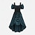 voordelige Jurk-Middeleeuws Renaissance Fee Jurken Korte mouwen Prinses Fee Veters Vierkante hals Kostuum Dames Fantasie Halloween Carnaval Maskerade Renaissance beurs Retro themafeest Volwassenen Kleding