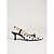 billige Slingback pumps-Elegante hvide slingback pumps med polkaprikker til kvinder - smarte spidse kitten heels med justerbar rem til kontorarbejde, dagligt afslappet tøj og sommerudflugter
