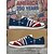 cheap Men Shoes-Men's Patriotic Sneakers - Star-Stripe Flag Printed Design for Parades, 4th of July, USA Anniversary and Casual Celebrations