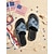 abordables Chaussures pour femmes-Sandales en denim pour femmes, commémorant le 250e anniversaire des États-Unis : sandales en toile à rayures et étoiles patriotiques, bord effiloché, idéales pour la fête nationale américaine de 2026