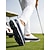 preiswerte Herren Golfschuhe-Weiße und hellbraune Herren-Golfschuhe, Obermaterial aus Leder, leichte Dämpfung, rutschfeste Sohle, ideal für Golfplatz und Outdoor-Aktivitäten