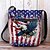 billige tilbehør-Dame crossbody-taske i polyester, justerbar rem, trykt med ørn og amerikansk flag, perfekt til USA's 250-års jubilæum, uafhængighedsdag og hverdagsbrug