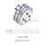 voordelige Huwelijk ACC-Damesringenset, koper met zirkonia, veelkleurig, elegante bijpassende ringen voor bruiloften, feesten en formele gelegenheden, perfecte bruids- of avondsieraden
