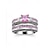 voordelige Huwelijk ACC-Damesringenset, koper met zirkonia, veelkleurig, elegante bijpassende ringen voor bruiloften, feesten en formele gelegenheden, perfecte bruids- of avondsieraden
