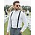 preiswerte Hochzeit ACC-Verstellbare Hosenträger aus Polyester für Herren – elastisch, in verschiedenen Farben erhältlich, mit strapazierfähigen Clips, ideal für Hochzeiten, Partys und den lässigen Alltag.