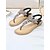 cheap Women-Women's Embellished Flat T-Strap Sandals - Elegant Resort Evening Shoes for Vacation Dinners
