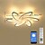 billige Sputnik Design-led loftslampe moderne sort hvid akryl 3 6 12 hoveder app kontrol med fjernbetjening til kontor spisestue stue 220-240v blomster design kun dæmpbar med fjernbetjening