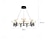 voordelige Spoetnik-ontwerp-Moderne zwarte LED-kroonluchter met witte bloembladkappen, 1/6/9/12-kops Sputnik-design, eigentijdse ringvormige hanglamp voor de eetkamer, woonkamer, keukeneiland en slaapkamer.