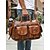 cheap Vacation &amp; Travel Bags-Men's Distressed Genuine Leather Travel Duffel Bag, Multi-Color Large Capacity Multi-Pocket Weekender Tote with Adjustable Shoulder Strap for Business Commuting, Travel and Casual Use