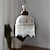abordables Luces de isla-Lámpara de araña de cerámica moderna blanca retro, lámpara de techo de cerámica plisada esmaltada para isla de cocina, lámpara colgante de comedor de estilo japonés con cable ajustable, casquillo E27.