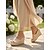 billige Kilesandaler-Beige blondesandaler til dame – elegante slip-on-sko til hagefest, sommer