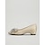 cheap Mother of Bride/Groom-Women's Champagne Low Heel Dress Flats with Hidden Wedge – Elegant Embellished Pumps for Mother of the Bride, City Wedding &amp; Formal Events