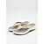 abordables Sandales à glissière-sandales compensées blanches pour femmes avec accent en strass – chaussures d'été décontractées et confortables