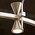 voordelige Spoetnik-ontwerp-Moderne zwarte LED-kroonluchter met witte bloembladkappen, 1/6/9/12-kops Sputnik-design, eigentijdse ringvormige hanglamp voor de eetkamer, woonkamer, keukeneiland en slaapkamer.