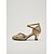 voordelige Ballroomschoenen &amp; moderne dansschoenen-Gouden ballroomdansschoenen voor dames – met glitter en gesloten neus, latin &amp;standaard danshakken met enkelbandje