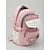 voordelige Kinderen en Tiener Rugzakken-Damesrugzak van polyester, ruime schooltas in macaronkleuren, verstelbare schouderbanden, transparant voorvak, meerkleurig, perfect voor de start van het schooljaar, reizen, buitenactiviteiten en dagelijks gebruik.