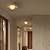 abordables Plafonniers encastrés et semi-encastrés-Plafonnier encastré rond G9 à une lumière en résine, idéal pour une chambre ou un salon. Ce lustre semi-suspendu convient également aux espaces de vie et de détente. Compatible avec les modèles LED 110-240 V.