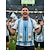 baratos Acessórios-Cachecol masculino de poliéster com estampa da bandeira da Argentina, macio e confortável, ideal para torcer por futebol, apoiar o time em jogos, frequentar estádios, assistir a esportes e para uso casual no dia a dia.