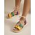 preiswerte Flache Sandalen-Bunte Espadrille-Sandalen für Damen mit Schnürung und geflochtener Seilsohle – bequeme und stylische Strandschuhe für den Sommerurlaub