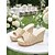 billige Kilesandaler-Beige blondesandaler til dame – elegante slip-on-sko til hagefest, sommer