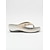 abordables Sandales à glissière-sandales compensées blanches pour femmes avec accent en strass – chaussures d'été décontractées et confortables