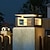 ieftine Post Light-Lampă solară pentru coloane de exterior, cu LED-uri moderne, pentru gard, cu capac de lux pentru stâlpi de punte, impermeabilă IP65, pentru exterior, pentru decorarea grădinii și terasei pe suprafețe