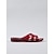 cheap Slide Sandals-Women's Red Jelly Slide Sandals - Vintage Y2K Retro Waterproof Beach Slippers with Textured Sole for Tropical Vacations, Poolside Lounge &amp; Summer Sand Play