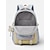 baratos Mochilas para Crianças e Adolescentes-Mochila feminina em poliéster na cor macaron, mochila escolar de grande capacidade com alças ajustáveis para meninas do ensino fundamental, ideal para volta às aulas, viagens e esportes ao ar livre.