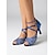 voordelige Latin dansschoenen-Damesschoenen voor Latijns-Amerikaanse dans, blauw - hoge hakken met strassbandjes en ballroomdansstijl &amp;salsa sandalen