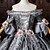 ieftine Rochii-Rococo Baroc Rochie De Bal Lungime Podea Rochii Rochie De Bal Mâneci scurte Prințesă Gentlewoman de Mireasă Floral De pe umăr Haine Bal Costume de fancy Pentru femei Regal Halloween Carnaval Mascaradă
