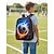 cheap Kids &amp; Teen Backpacks-Kid's Football Print Backpack Lunch Bag Pencil Case 3-Piece Set, Polyester Large Capacity School Bag with Adjustable Straps for Back to School, Travel, Outdoor Sports