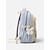baratos Mochilas para Crianças e Adolescentes-Mochila feminina em poliéster na cor macaron, mochila escolar de grande capacidade com alças ajustáveis para meninas do ensino fundamental, ideal para volta às aulas, viagens e esportes ao ar livre.